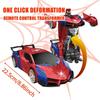 Transform Rc Cars Remote Control Car 1:18 Scale Transforming Robot, One-Button Deformation 360° Rotation Car Toy Boy Gifts