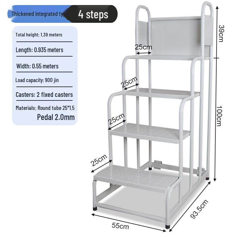 Anti-Slip Movable Climbing Ladder for Warehouse and Supermarket Storage