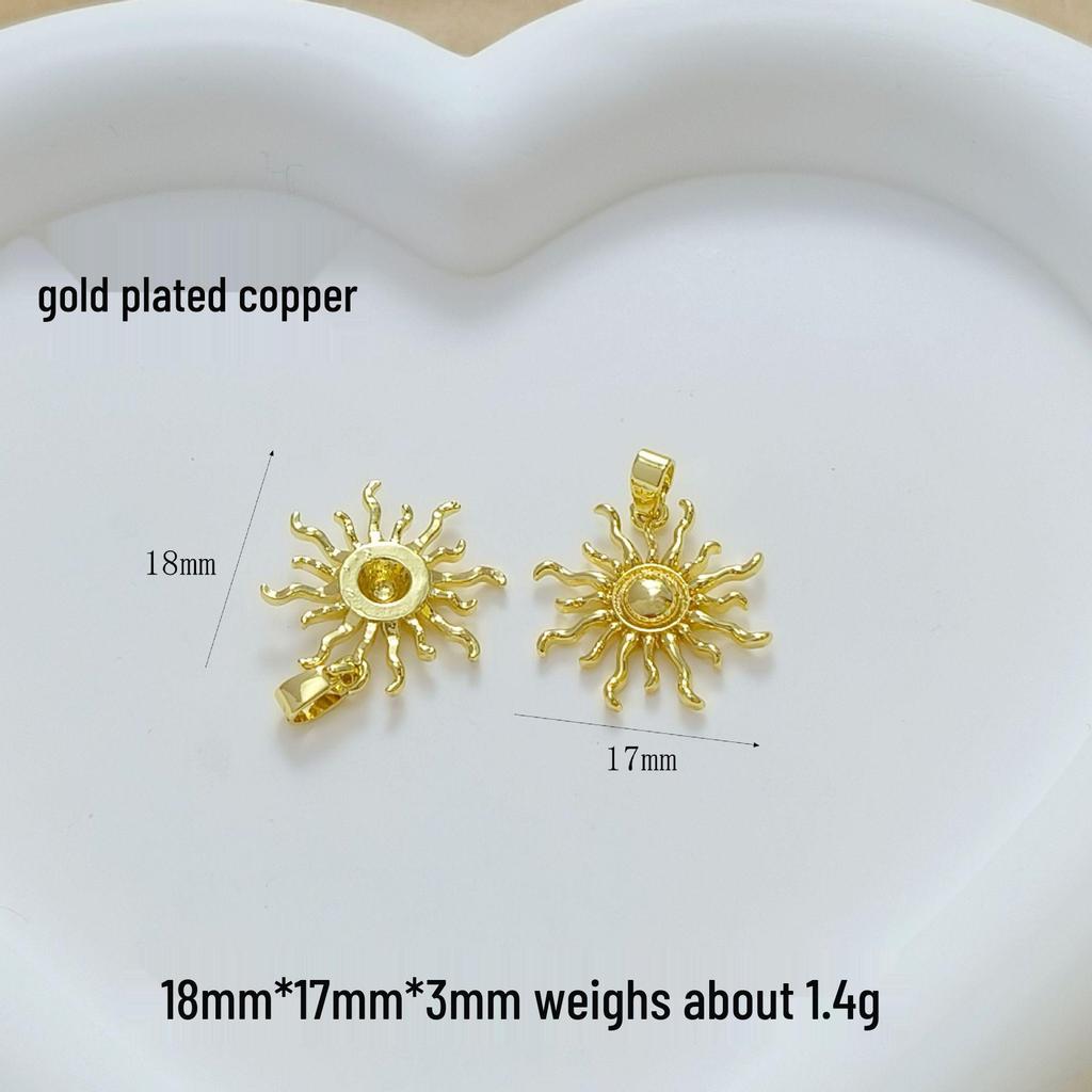 European & American Gold-Plated Moon Star Copper Pendant Necklace for Women