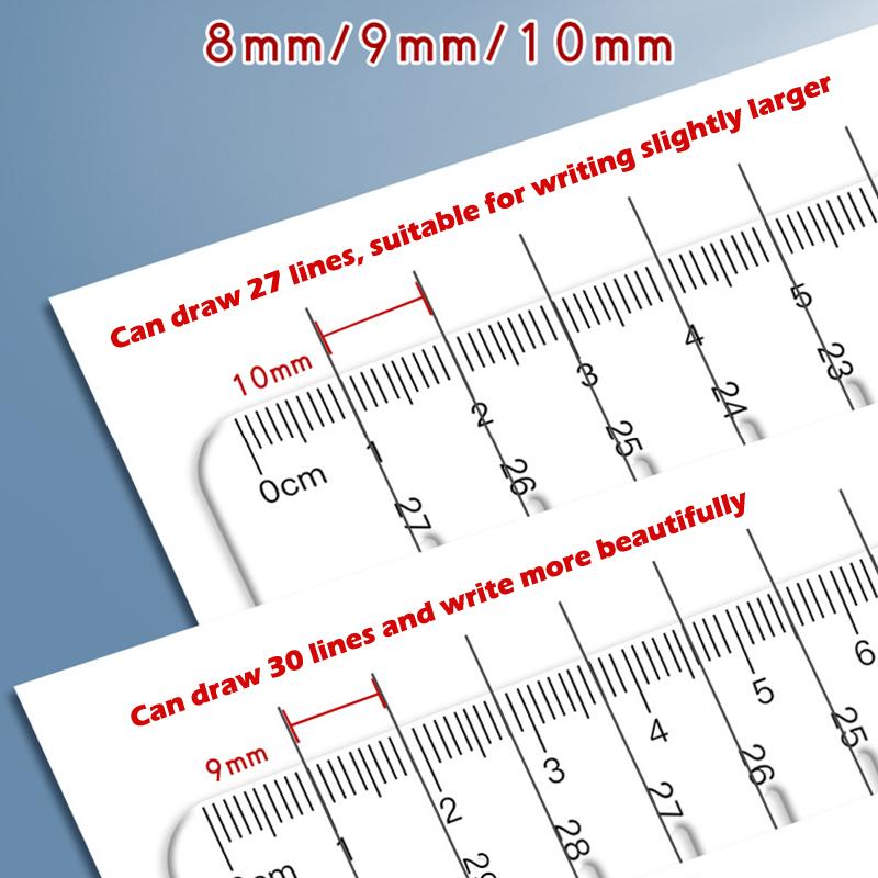 Transparent Calligraphy Stencil And Ruler Template Writing Straight Line Clear
