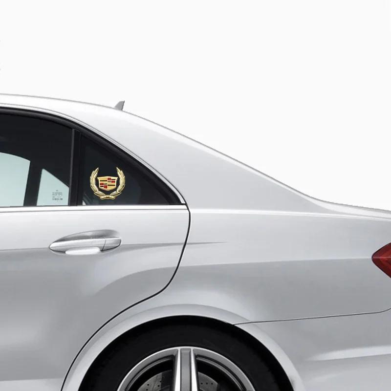 3D Metall für Cadillac Escalade CTS CT5 XT5 XTS XLR BLS SLS STS ATS XT4 CT4 2025 Auto Karosserie Heckscheibe Seitenaufkleber Emblem Abziehbilder