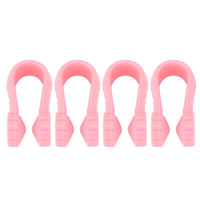 4pcs Acupressure Relaxation Clip Flower Shaped Universal Wearable Hand Pressure Point Tool Pink