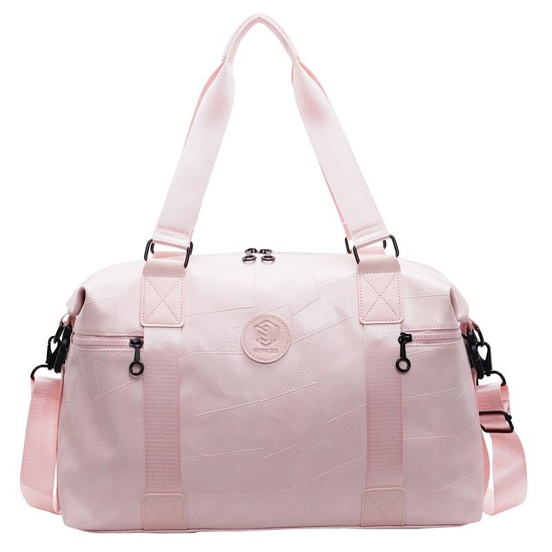 Business Travel Bag Fashionable PU Model Women's Hand Luggage Bag Dry and Wet Separation Simple Yoga Gym Bag