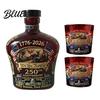 Decorative Mantelpiece Wine Bottle 250th Anniversary Commemorative Set Glass Patriotic Spirit Decanters for Celebrations Souvenir Collectibles