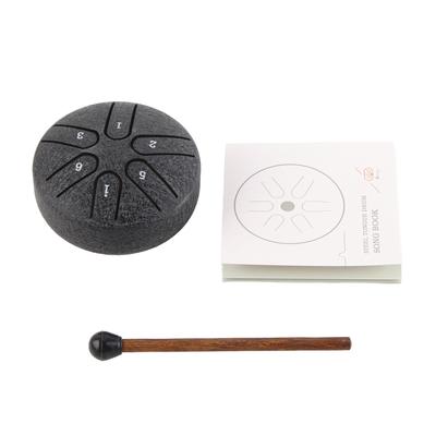 Stahltongtrommel Tragbar Mini 3 Zoll 6 Töne Handpan-Trommeln für Anfänger Erwachsene Kinder