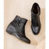 2025 Winter Shoes Women Snow Boots Warm Plush Cold Winter Soft Mother Wedges Shoes Fashion Brand Ladies Ankle Boots Plus Size 41 Black