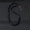 Festive Gifts Matte Onyx Lava Rock Beaded Bracelet With Copper Spacers Minimalist Fashion Jewelry For Men Women Daily Wear Simple Versatile Accessory