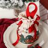 3 pcs Cloth Santa Claus Handbag Funny Fruit Packaging Box Christmas Candy Gift Bags  Party Favors