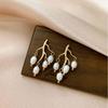 Baroque Freshwater Pearl Tassel Earrings - 925 Silver Retro Branch Design