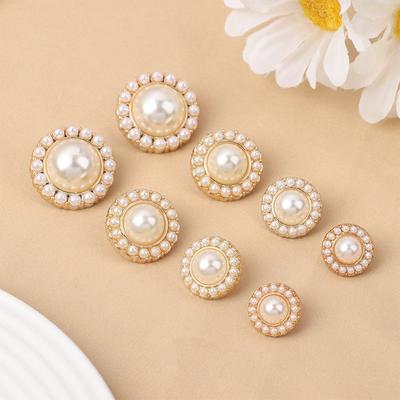 10Pcs Clothing Accessories Ornaments DIY Pearl Clothing Buttons Sewing Accessories Needlework Shirt Buttons