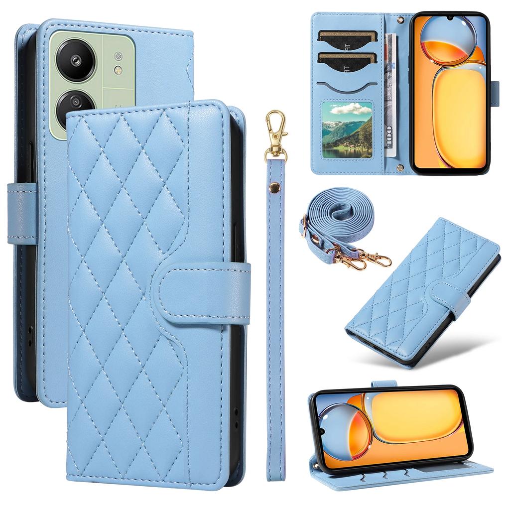 Crossbody Cards Solt Wallet Leather Case For Xiaomi Redmi Note 13 Pro Plus 13C 12 11 12T 11 POCO X6 5G 13T Lanyard Book Cover