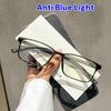 Trending Blue Light Blocking Men's Glasses Unisex Small Square Plastic Frame Trendy Anti-Blue Light Clear Glasses