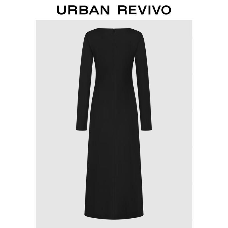 UR Women's French Pleated Long Sleeve Dress
