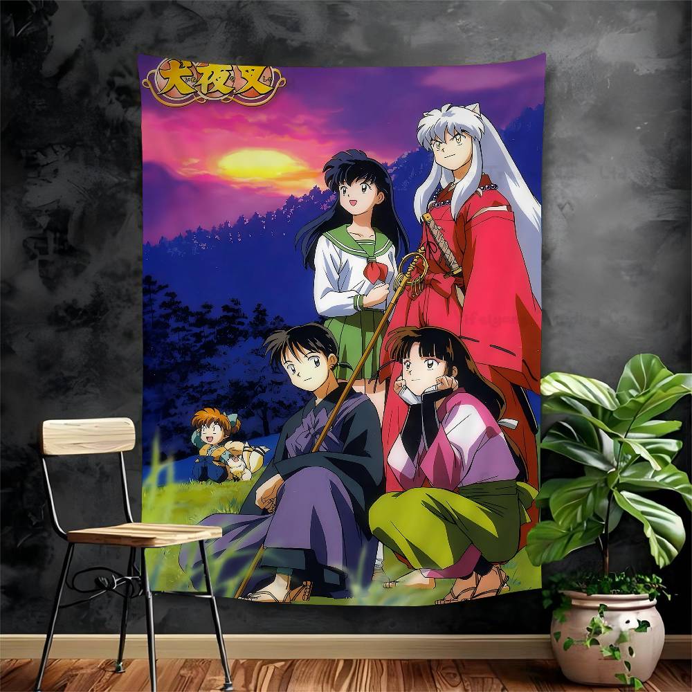 

Anime Inuyasha Cartoon Tapestry Art Science Fiction Room Home Decor Wall Hanging Home Decor 74x94cm(29x37in)