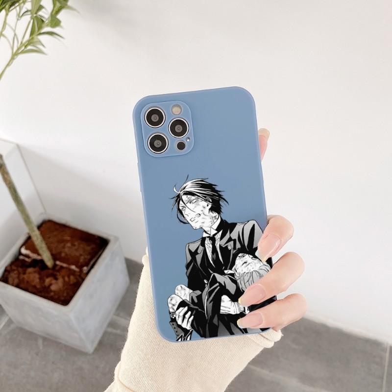 Butlers Ciel Phantomh Phone Case For IPhone 14 11 12 13 Pro Max X XR XSMax 6 6S 7 8 Plus SE 2022 Soft Square Color Phone Cover
