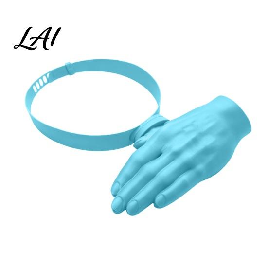 Plastic Sun Visor Hat Palm Decor Headband Style Lightweight 3D Printed Breathable синий