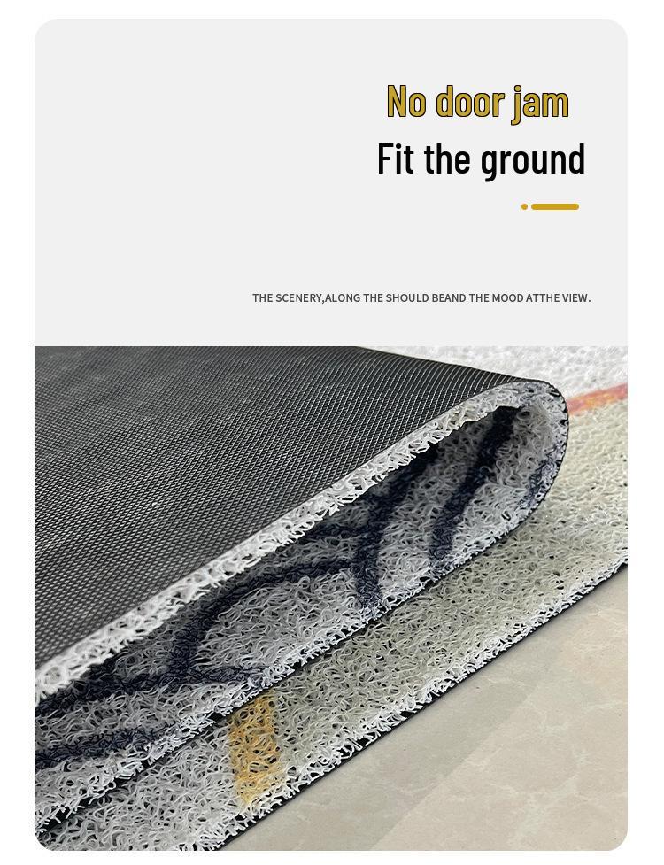 Cross-ins Anti-Slip Dirt-Resistant Cuttable Coil Door Mat for Entryway & Bedroom