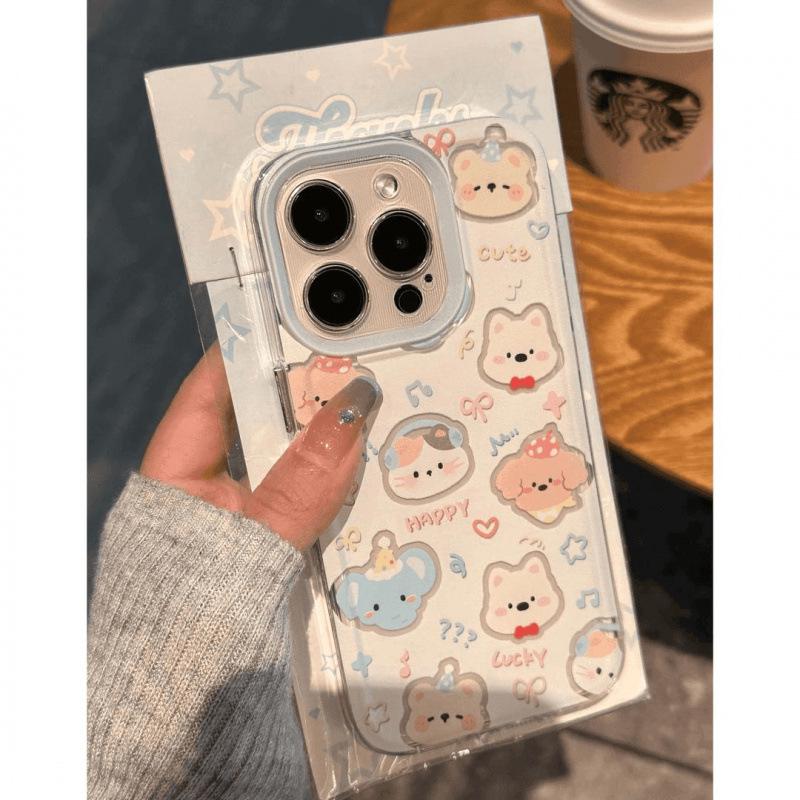 Cute Animals iPhone Case: Soft, Cartoon Design for iPhone 12 To 16 Pro Max