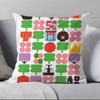 Japan Day Anime Simple Pillow Case Anti-dustmite Pillowcase Invisible zipper silky short plush Sofa cushion cover