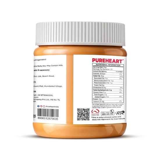 Pureheart Nutbutter Crunchy Peanut Butter 350 gm | Natural & Premium Roasted Peanuts | High Protein, Rich in Fiber | Zero Trans Fats