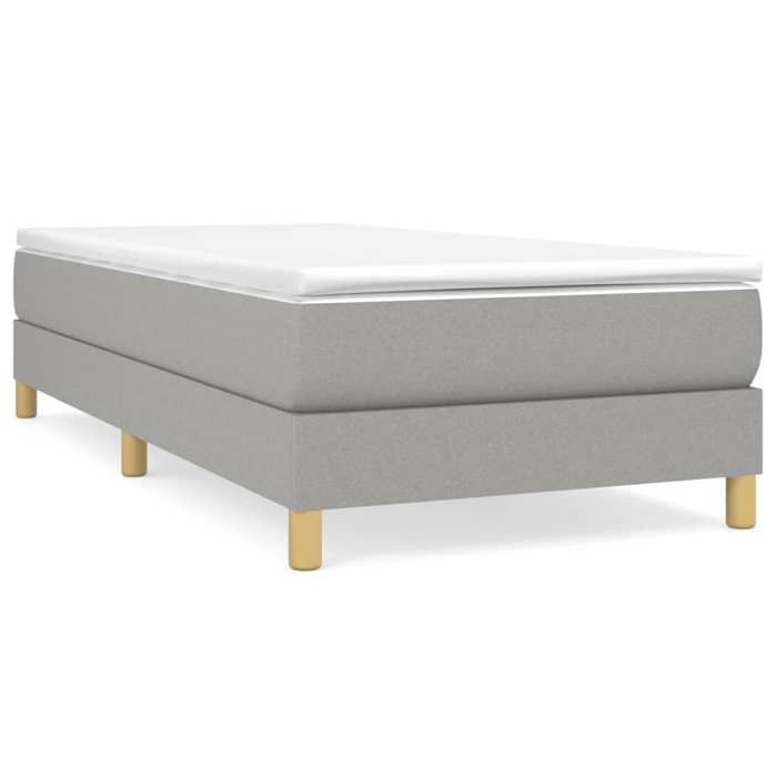 Maison Exclusive - Sommier à lattes de lit avec matelas Gris clair 100x200cm Tissu