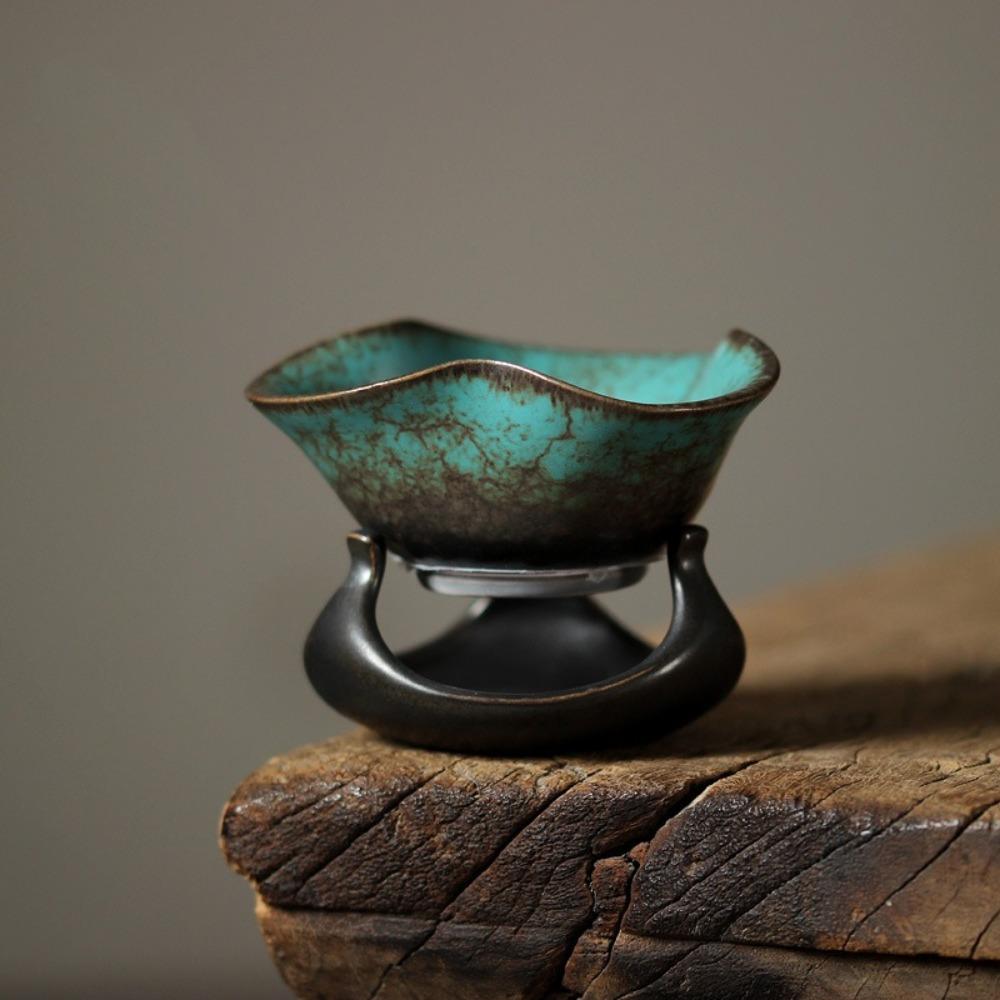 

Elegant Tea Leaf Filter Retro Tea Separator Kung Fu Tea Accessories Ceramic Tea Strainers Office зелений