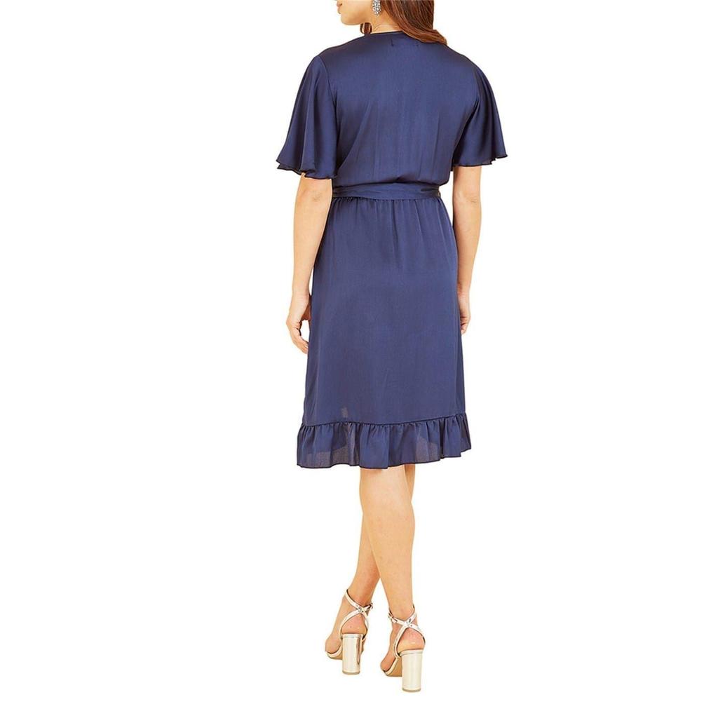 Mela London Womens/Ladies V Neck Flutter Wrap Dress