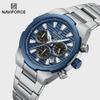 Mens Watches Stainless Steel Watch Waterproof Luxury Quartz Clock Chronograph Luminous Wristwatches Relogio Masculino