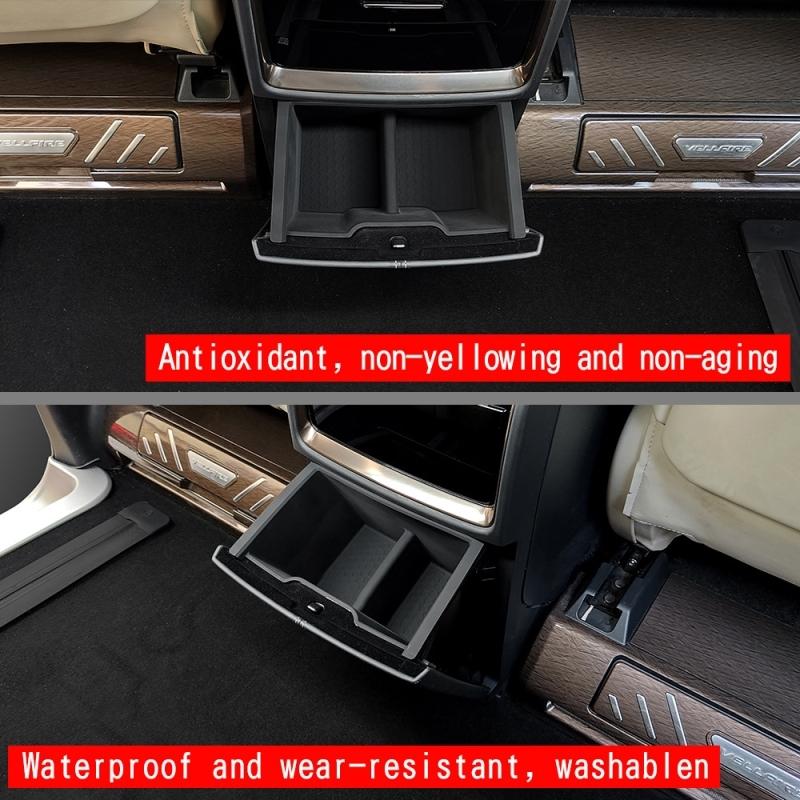 For Toyota Alphard Vellfire 40 Series  2024 ABS Silicone rear air conditions outlet  cover AC vent storage box holder cover