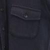 Melton 70s Made In USA Vintage Long Sleeve Wool Shirt M Navy Men's Used
