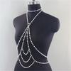 Sexy Fashion Imitation Pearls Tassel Body Chain Waist Belly Chain Woman Female Body Jewelry Bohomia Summer Clothing Accessoires