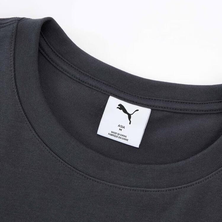 Puma Primeess Ss25 Relaxed Casual Solid Color Short Sleeve T-Shirt Unisex Tops Dark-Gray 632978-69