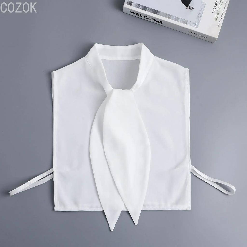 Girls Bowknots Lapel Shirt Detachable Collar Autumn Sweater Blouse Women Fake Collar Girls Removable Shirt Neck False Collar