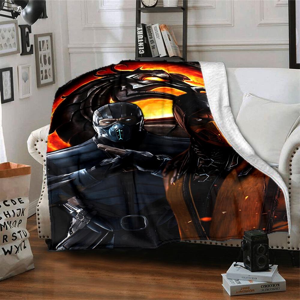 1pc M-Mortal Kombat1 Blanket, Gift, for Men and Women, Soft Blanket, Good for Sofa Bed Couch Travel, Lightweight Flannel Blanket