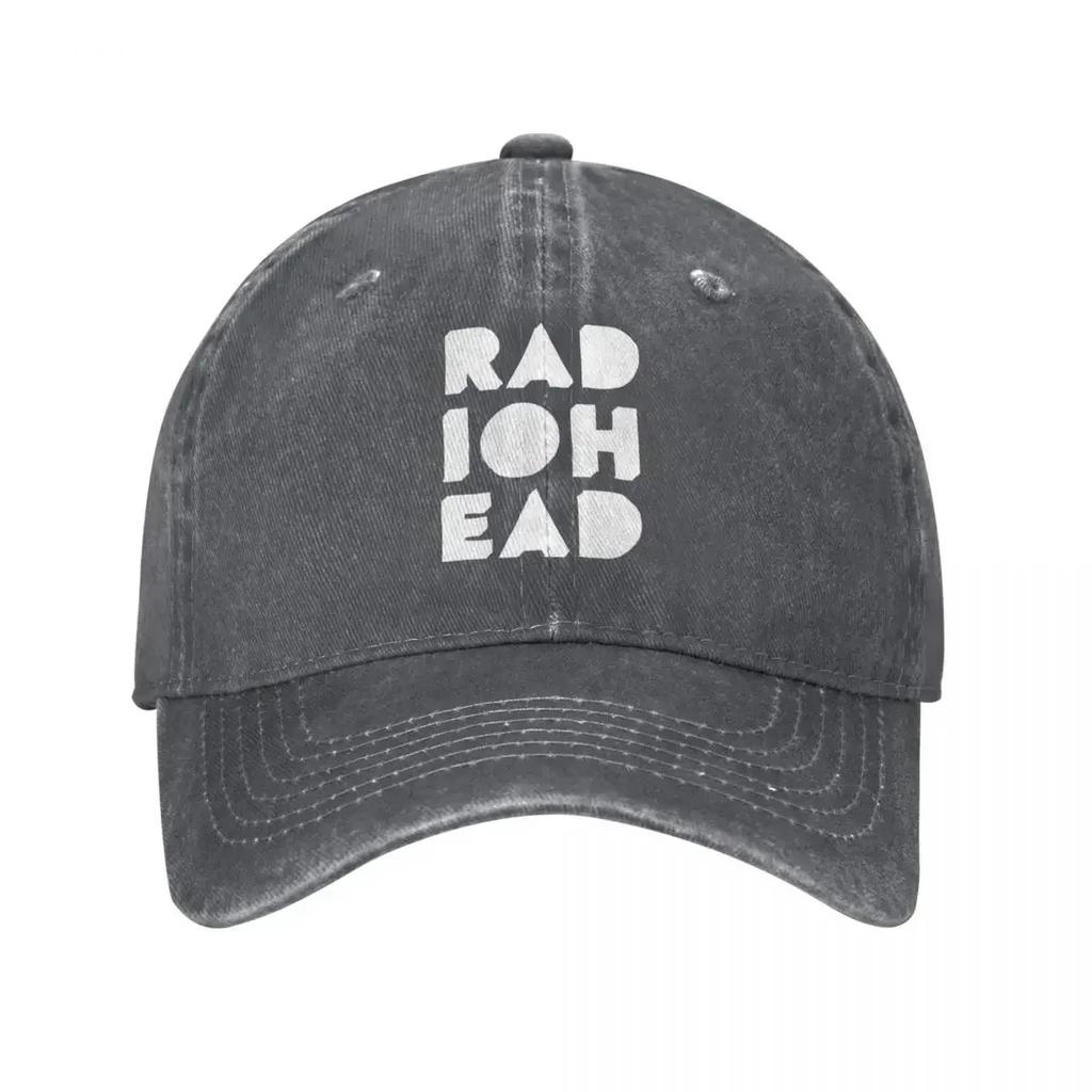Gorras de Béisbol de Moda de la Banda de Música Radiohead Unisex Lavadas Desgastadas Sombreros Hip Hop Calle Rock Gorras para Ejercicio al Aire Libre Sombrero