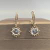 Women's Crystal Drop Earrings Gold Color Geometric Zircon Earring Fashion Party Jewelry Accessories