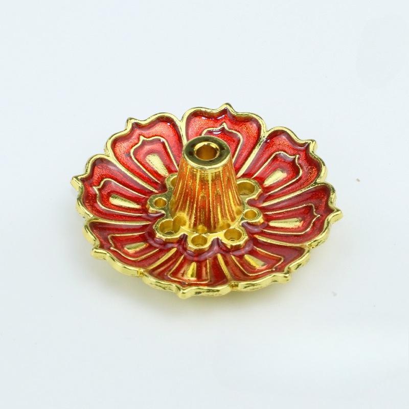 Kovový Zenový Lotosový Buddha Kadidelnice Difuzér na Kadidlo Stojan na Vonné Tyčinky Kadidelnice Buddhistická Aromaterapie Použití v Kanceláři Čajovně