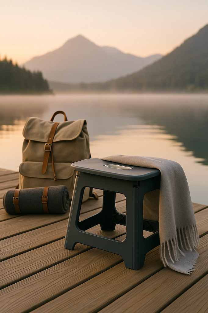 Outdoor Portable Folding Stool High Load-bearing Thickened Plastic Saddle Chair Mini Chair Fishing Stool Square Stool Camping Stool