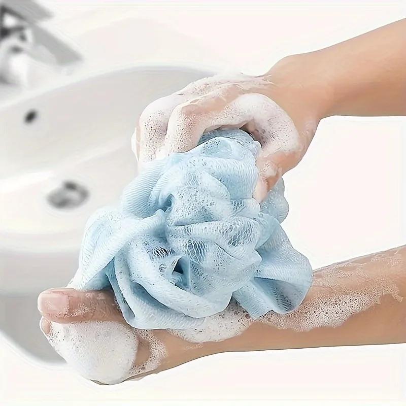 Bath Towel Shower Three Piece Set, Thickened Mud Cleaning Bath Ball Combination Set, Pull Back Strip Long Back Towel