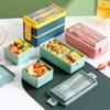 Double-layer Heated Lunch Box Plastic Lunch Box Office Worker's Non-cross-flavored Fruit Lunch Box