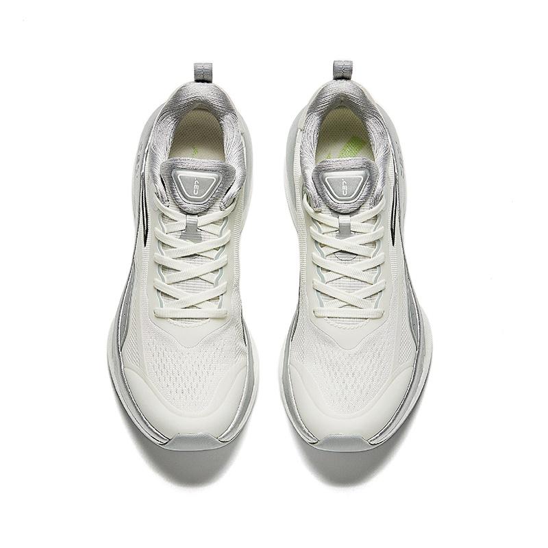 Anta Running Collection Slip Resistant Abrasion Resistant Low top Casual Running Shoes Women's White Silver Gray 922435537-3
