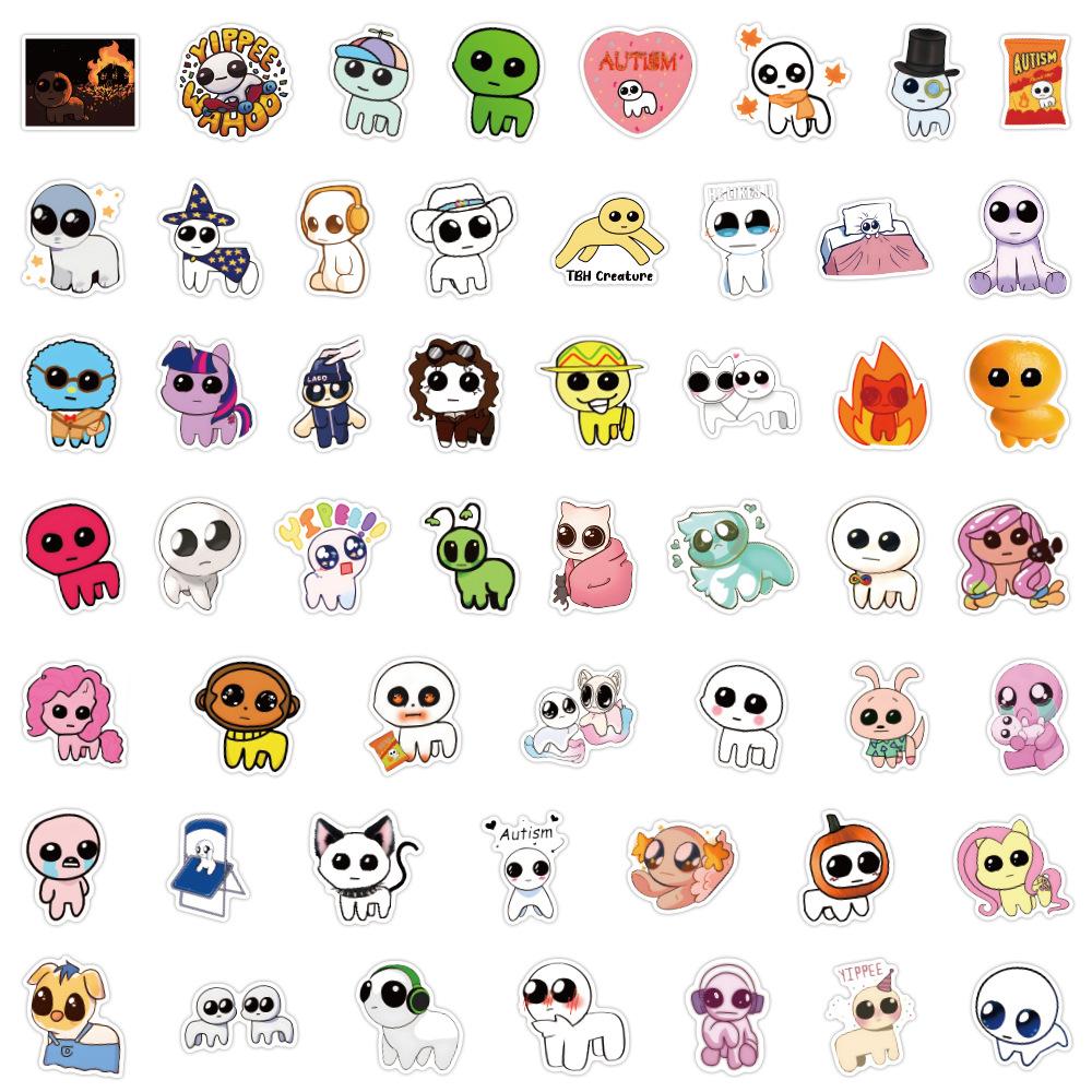 50 Nuovi Adesivi Graffiti Creature Autistiche TBH Yippies Adesivi per Laptop Valigia
