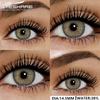 14.5mm Natural Brown Color Contact Lenses 1 Pair Soft Comfort Yearly Use Blue Eye Lenses Gray Pupils Lens Green Contact