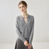 Lekasha Women's 100% Pure Cashmere V-Neck Long-Sleeve Autumn/Winter Base Layer Top
