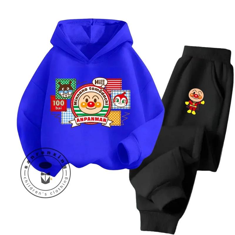 Kawaii Cartoon Anpanman, Designs im japanischen Stil, mit der beliebten Zeichentrickfigur 2024, supersüßes Hoodie-Set für Kinder
