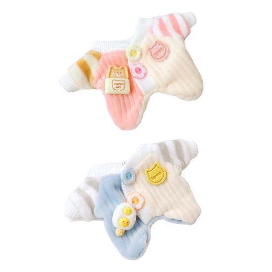 Roupas de boneca de pelúcia para roupas de bonecas de algodão Acessórios para bonecas de 10 cm Presente de aniversário de Natal para crianças Amigos