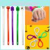 Kua Jing Halloween Wacky TPR Weichgummi Stressabbau Nudel Handarmband Elastisches Seil Spielzeug Kürbiskopf 10,5g