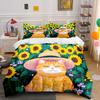 Cute Cartoon Dog Pattern Decor Bedding Duvet Cover Set Duvet Cover Pillowcases  (1*Duvet Cover 2*Pillowcases, Without Duvet Insert)