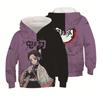 Kawalii Cartoon Hoodie Children Clothes Girl Fashion Print 2024 Kids Hoodies Full Sleeve Sweatshirts Demon Slayer Outdoor Tops