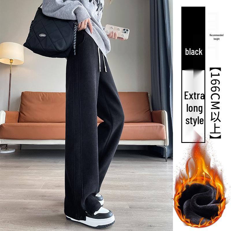 2025 Versatile Lambswool Warm Commuting Pants: Autumn/Winter Plus Velvet Casual Slit Style